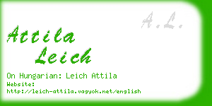 attila leich business card